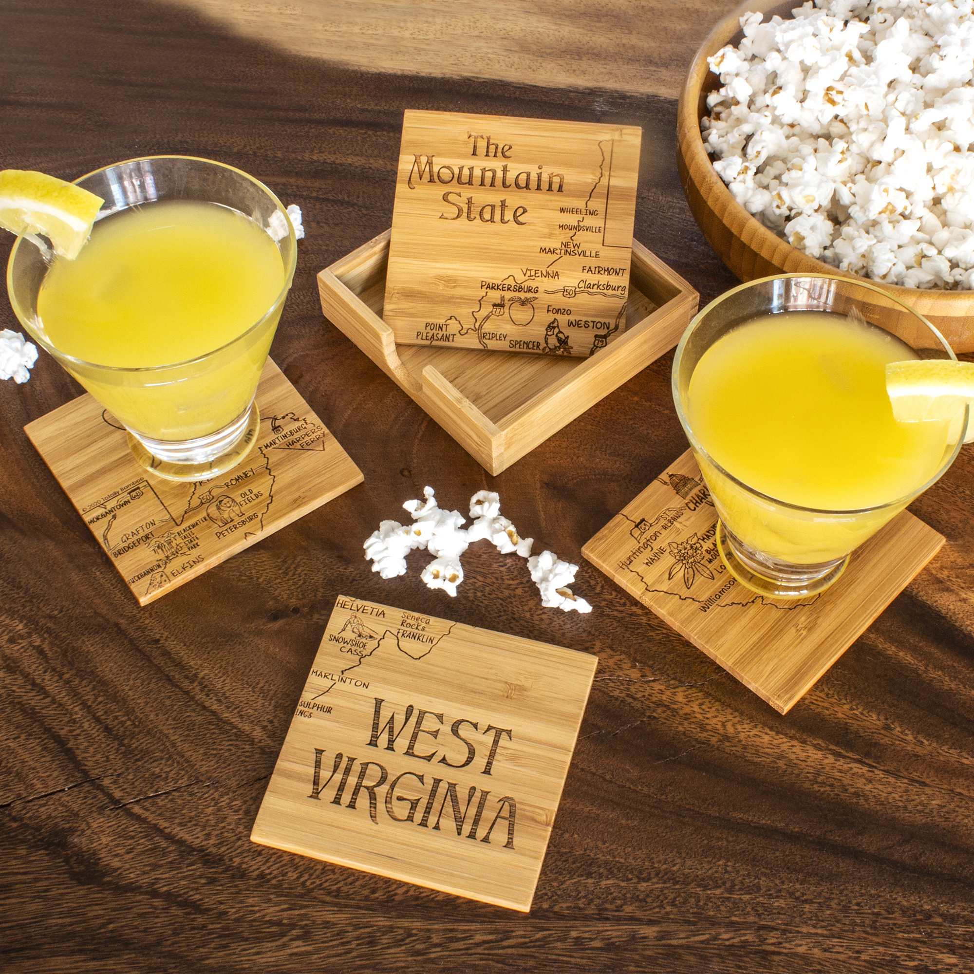 West Virginia Puzzle Coaster Set 1