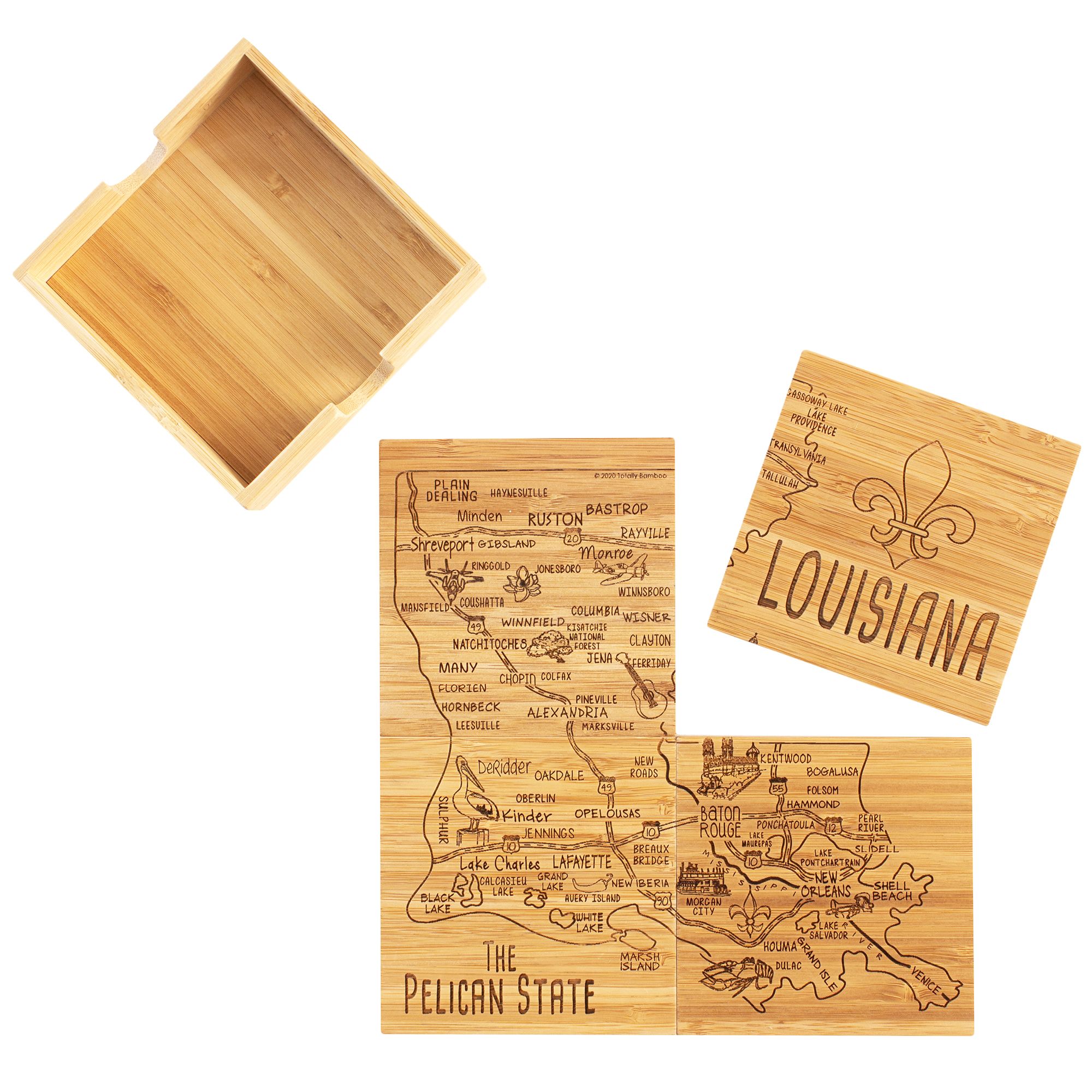 Louisiana Puzzle Coaster Set 1