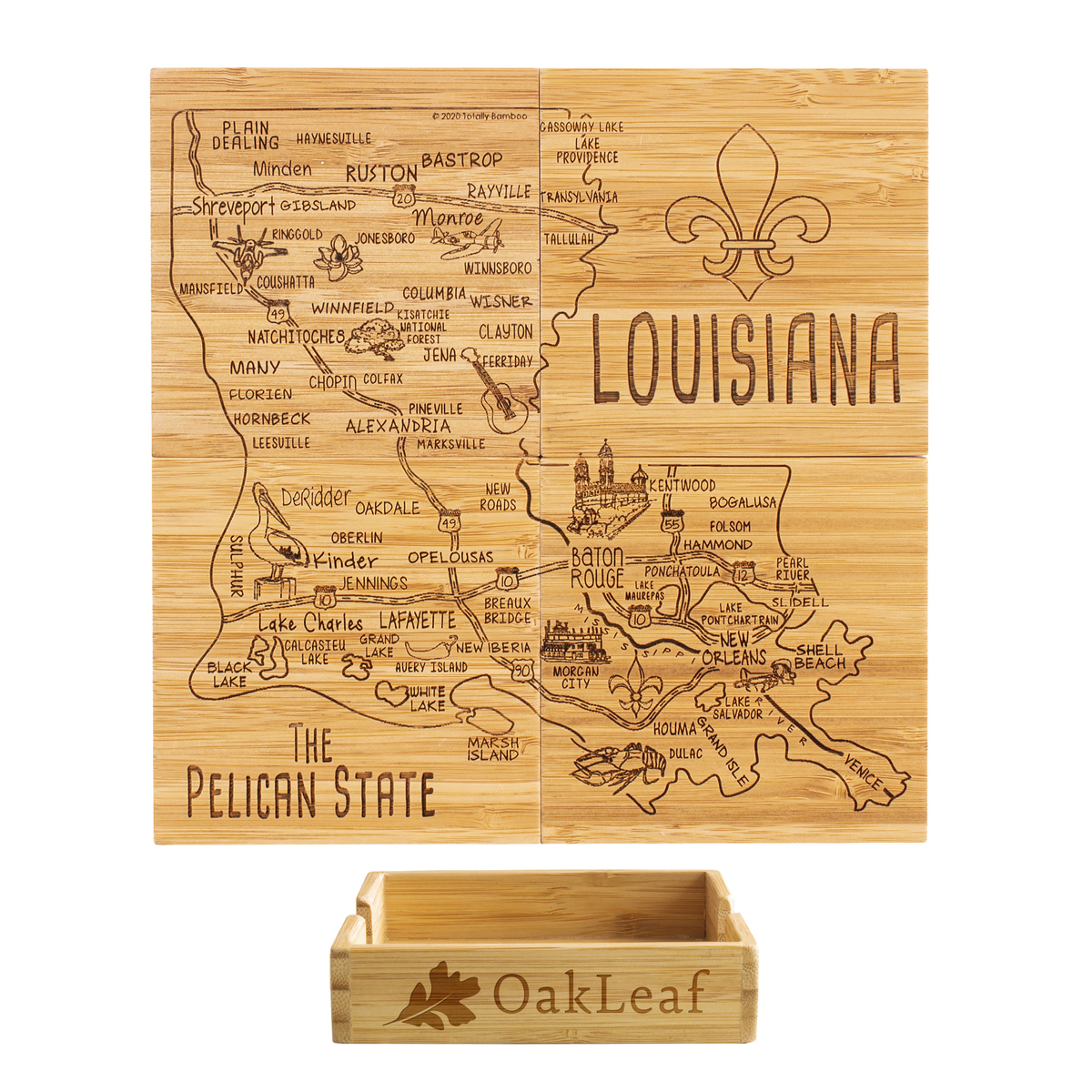Louisiana Puzzle Coaster Set 1