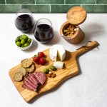 Rock & Branch® Olive Wood Cutting & Serving Board W/Handle 5 Rock & Branch® Olive Wood Cutting & Serving Board W/Handle 5