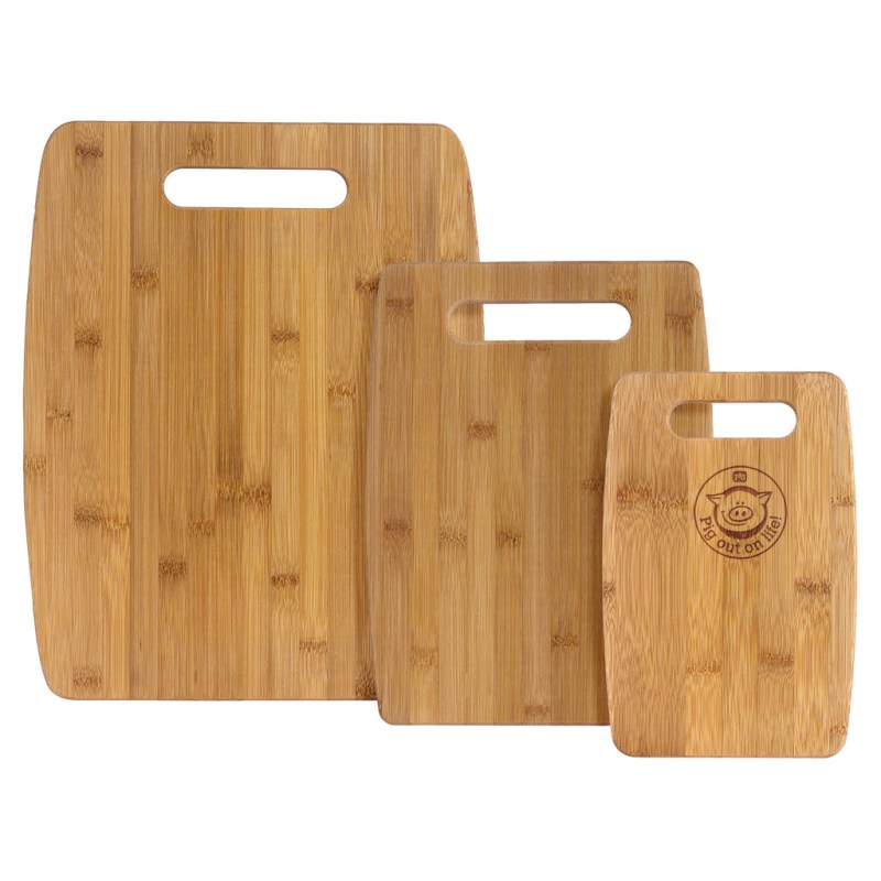 3-Piece Bamboo Cutting Board Set (15" x 12", 12" x 9" & 9" x 6") 1 3-Piece Bamboo Cutting Board Set (15" x 12", 12" x 9" & 9" x 6") 1