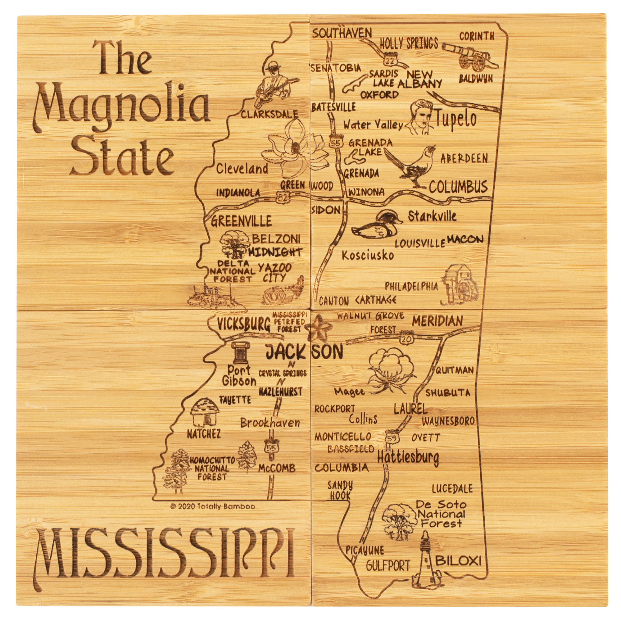Mississippi Puzzle Coaster Set 1