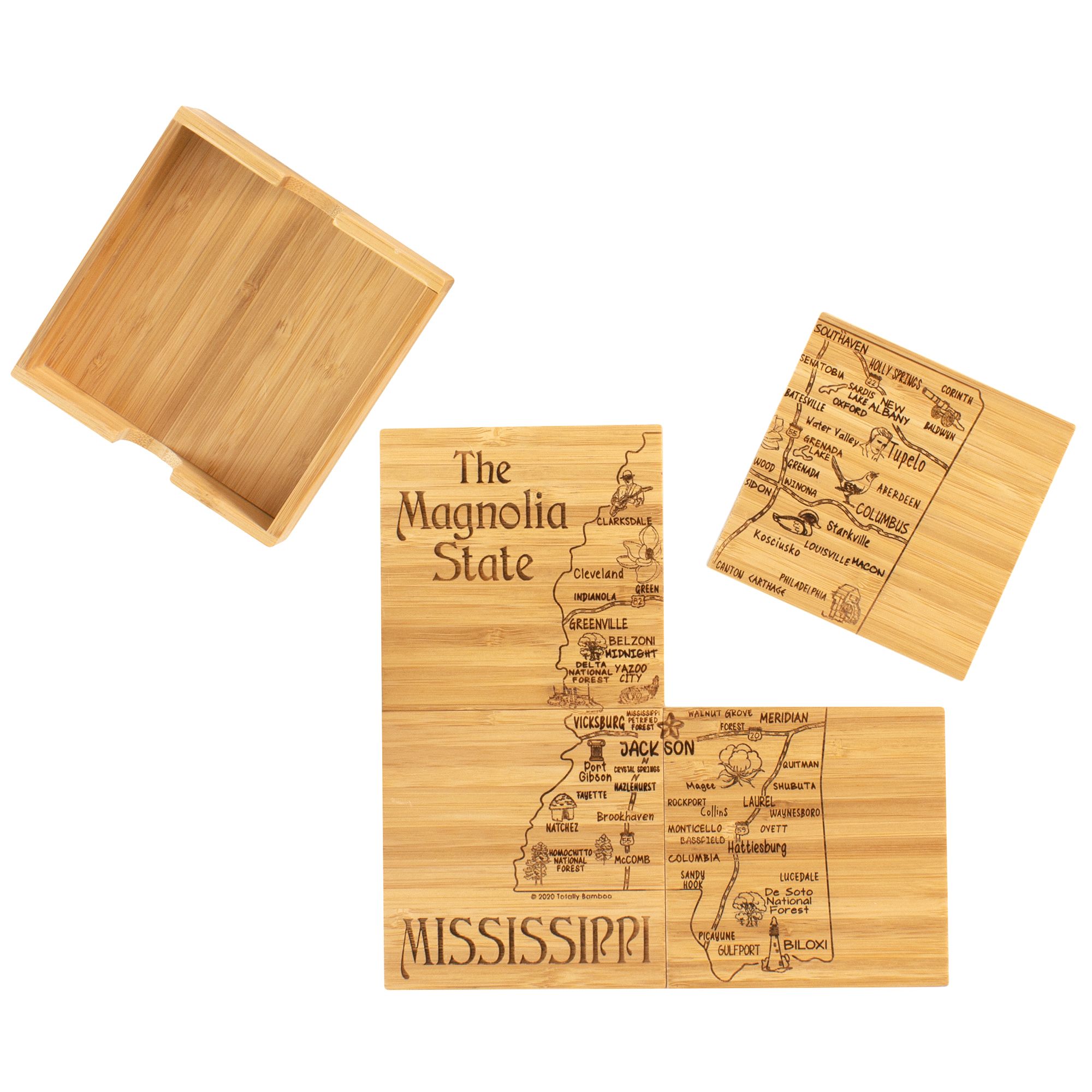 Mississippi Puzzle Coaster Set 1