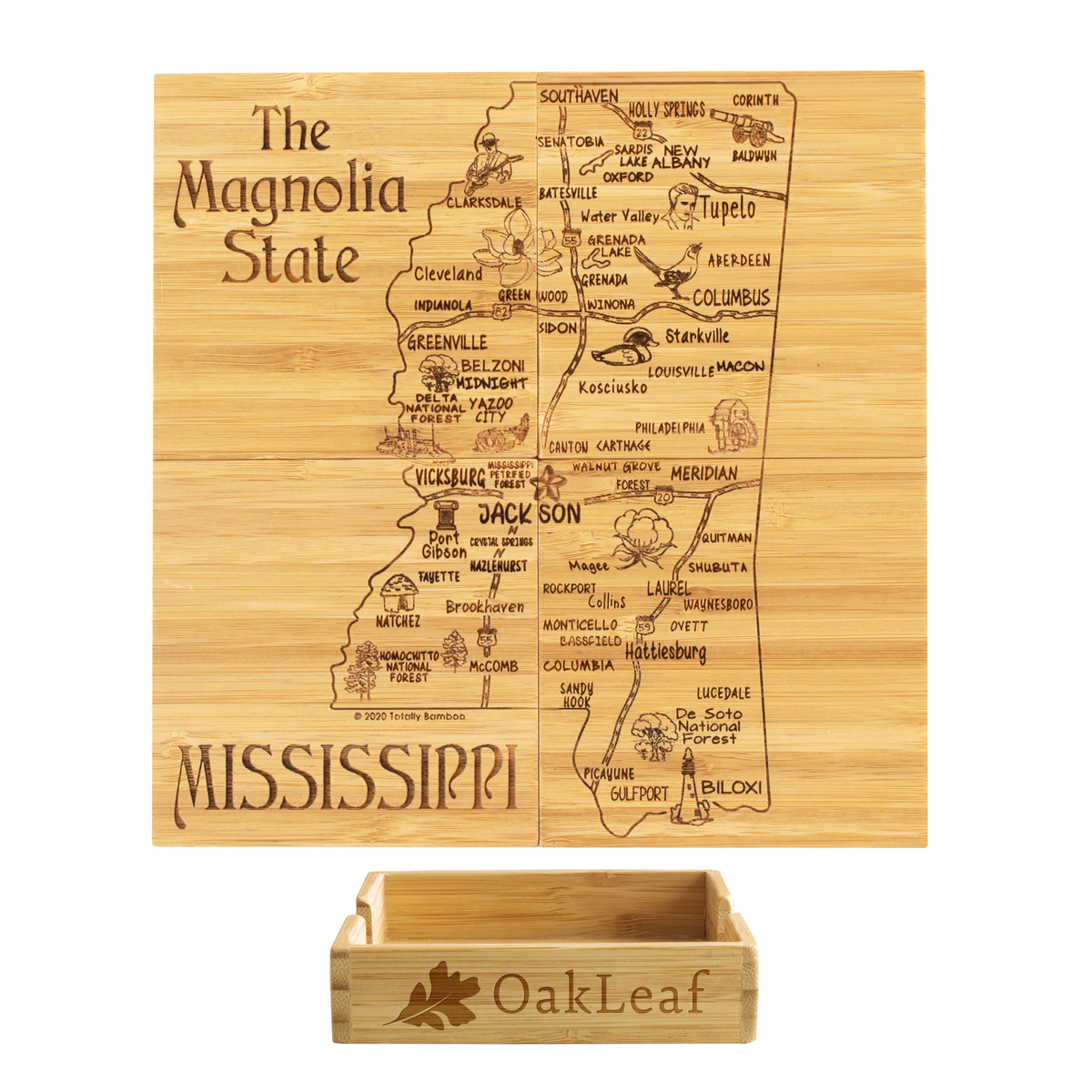 Mississippi Puzzle Coaster Set 1