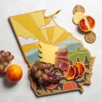 Georgia State Shaped Cutting & Serving Board w/Artwork by Summer Stokes - Various/Bamboo Brown Georgia State Shaped Cutting & Serving Board w/Artwork by Summer Stokes - Various/Bamboo Brown