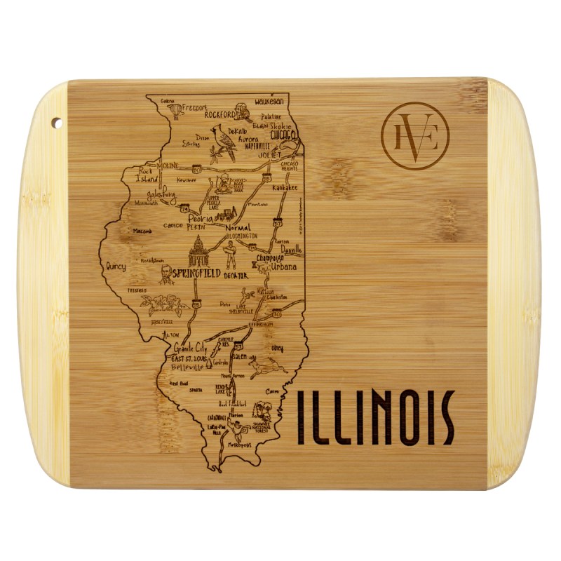 A Slice of Life Illinois Serving & Cutting Board 1 A Slice of Life Illinois Serving & Cutting Board 1