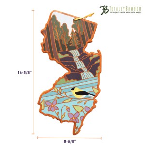 New Jersey State Shaped Serving & Cutting Board w/Artwork by Summer Stokes 2 New Jersey State Shaped Serving & Cutting Board w/Artwork by Summer Stokes 2