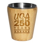 Limited Edition USA 250 Years Bamboo Shot Glass w/Stainless Steel Interior 1 Limited Edition USA 250 Years Bamboo Shot Glass w/Stainless Steel Interior 1