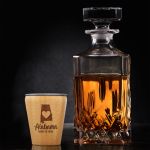 Alabama State Shot Glass - Bamboo Brown/Silver Alabama State Shot Glass - Bamboo Brown/Silver