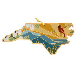 North Carolina State Shaped Cutting & Serving Board w/Artwork by Summer Stokes 2 North Carolina State Shaped Cutting & Serving Board w/Artwork by Summer Stokes 2