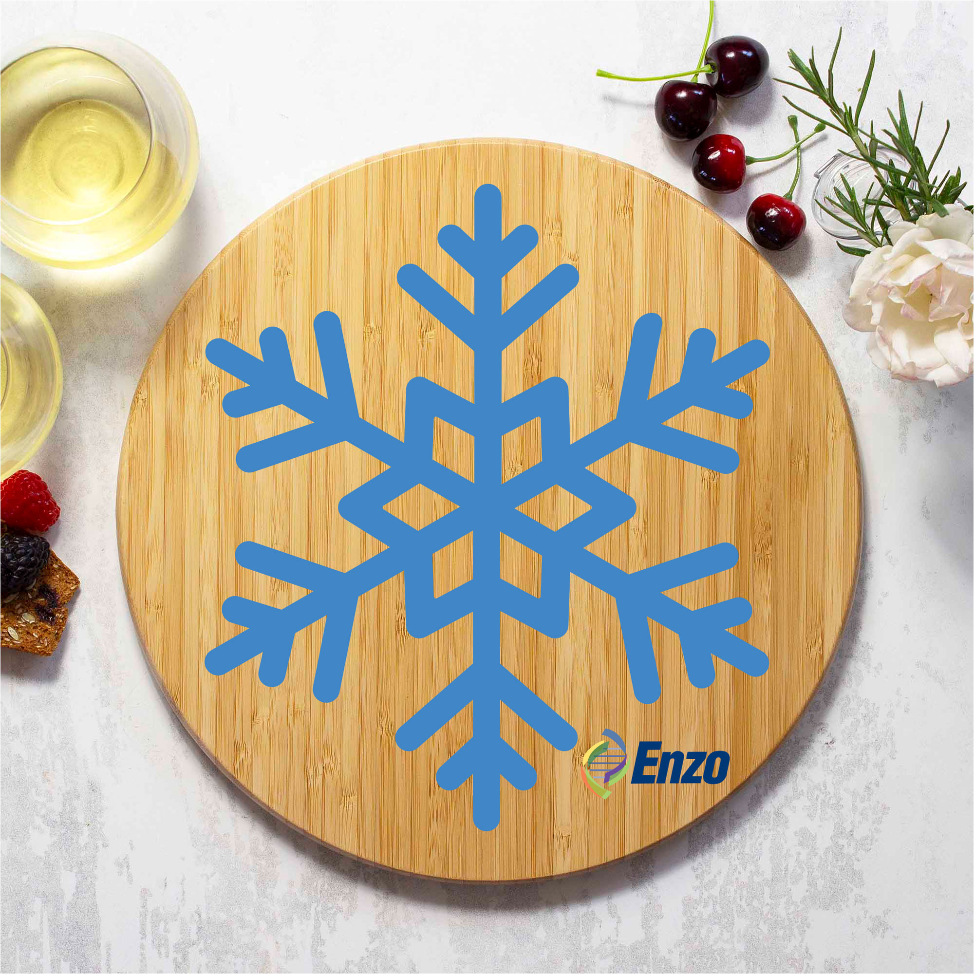 Holiday Snowflake Cutting and Serving Board 1