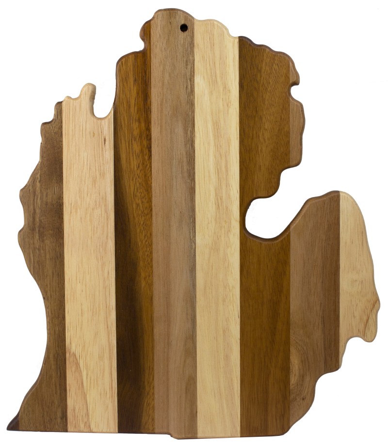Rock & Branch® Shiplap Series Michigan State Shaped Wood Serving & Cutting Board 1 Rock & Branch® Shiplap Series Michigan State Shaped Wood Serving & Cutting Board 1