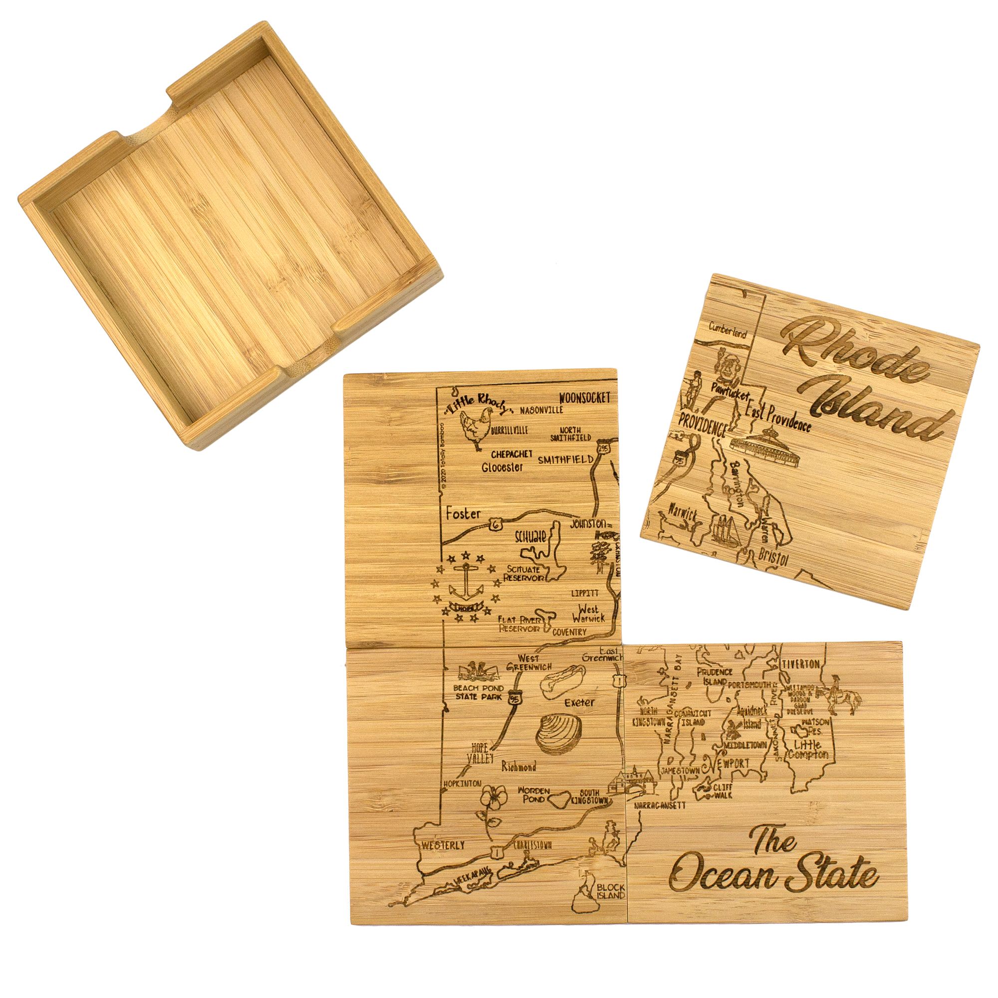 Rhode Island Puzzle Coaster Set 1
