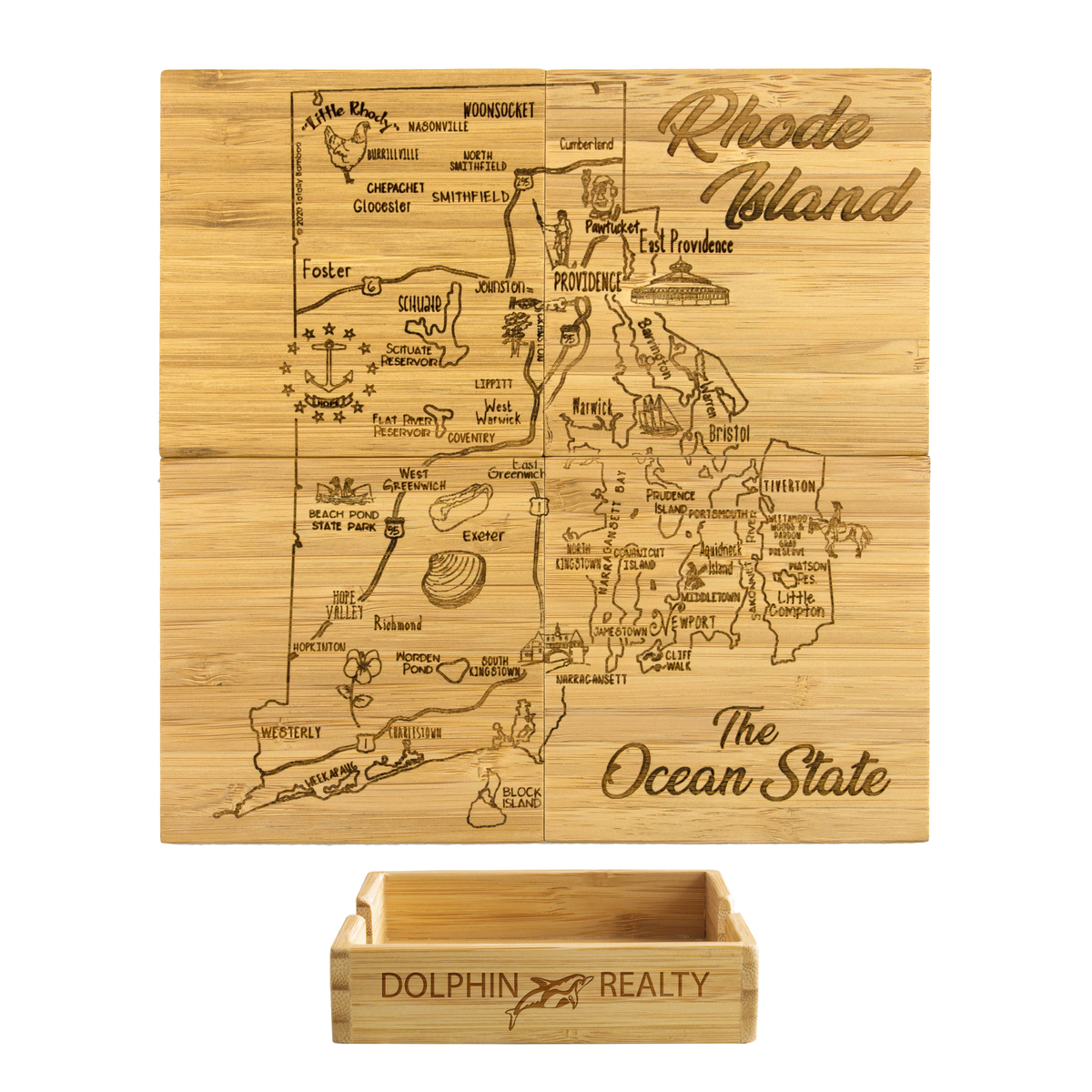 Rhode Island Puzzle Coaster Set 1