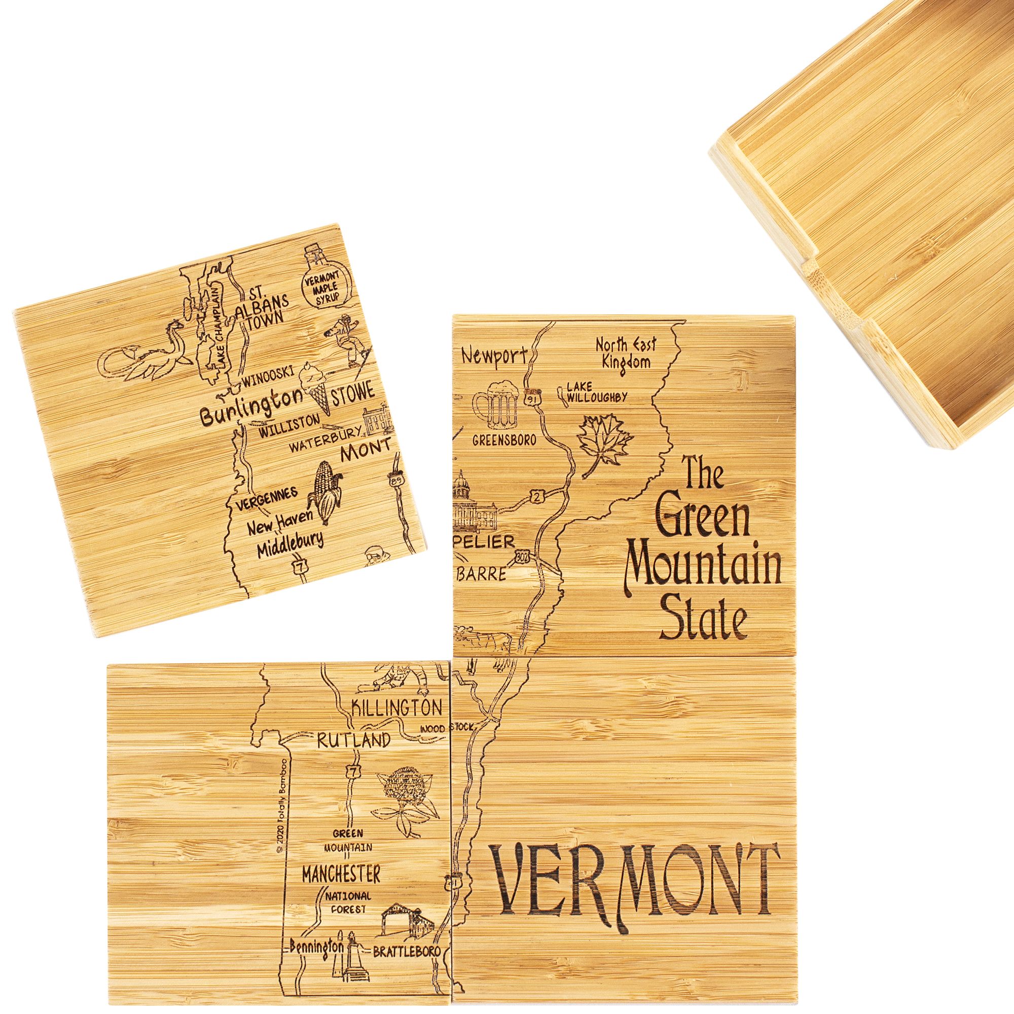 Vermont Puzzle Coaster Set 1