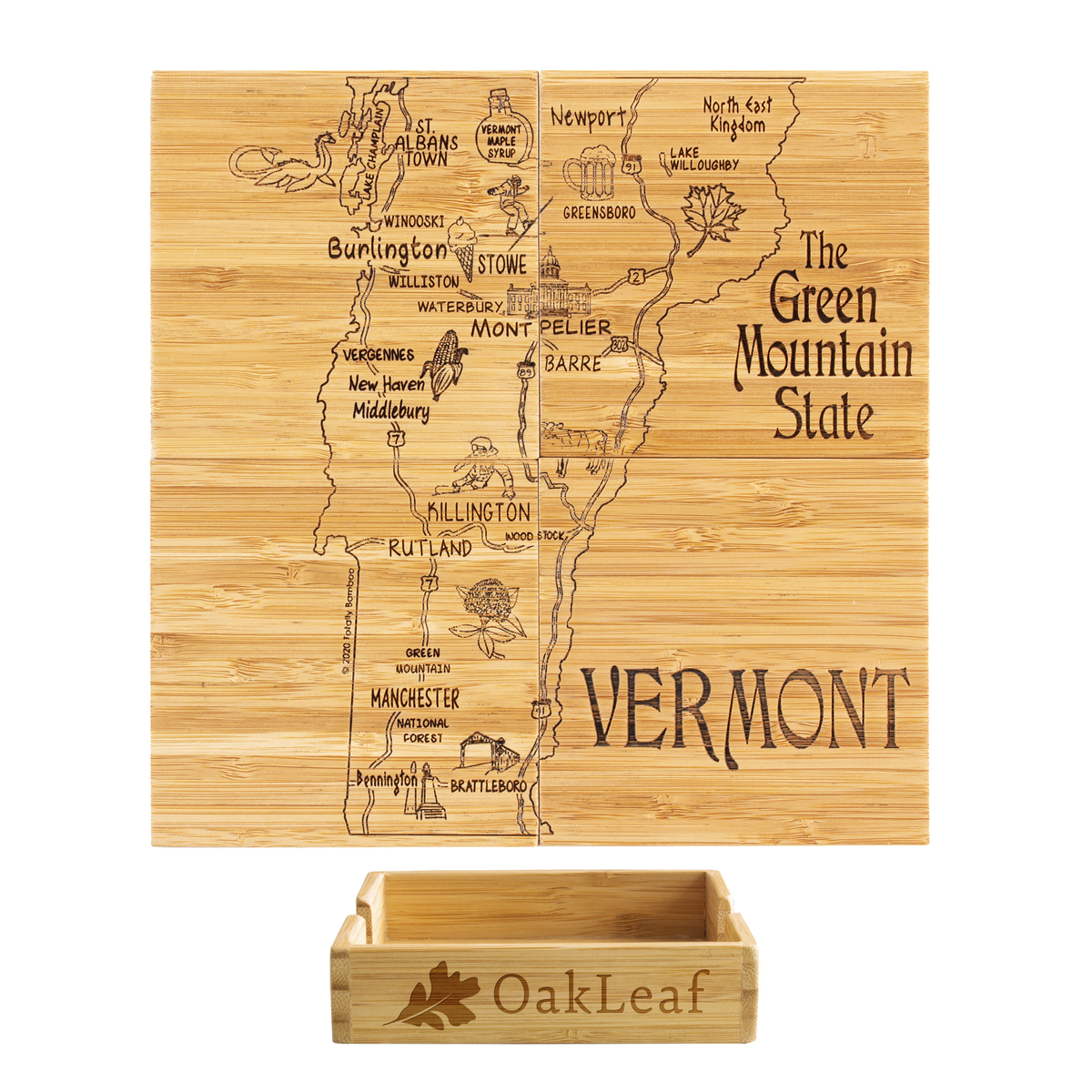 Vermont Puzzle Coaster Set 1