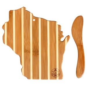 Wisconsin Charcuterie Board with Spreader Knife Gift Set 1 Wisconsin Charcuterie Board with Spreader Knife Gift Set 1