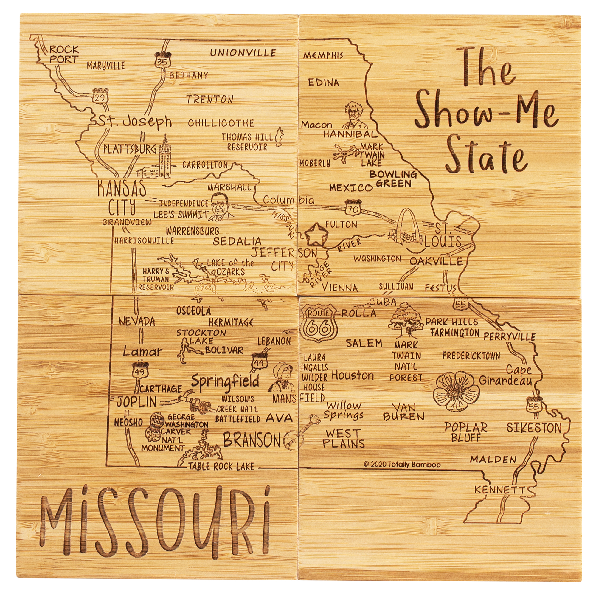 Missouri Puzzle Coaster Set 1