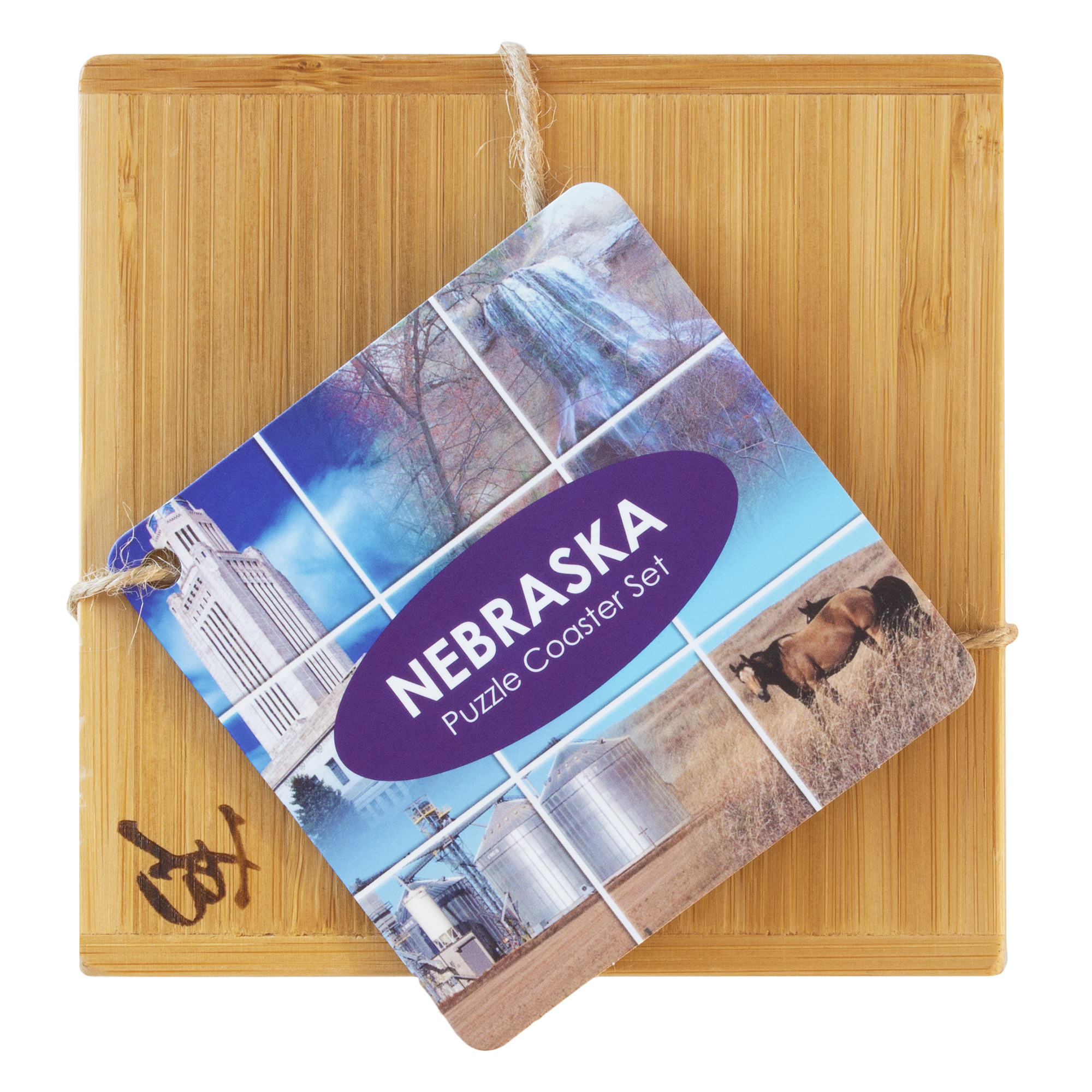 Nebraska Puzzle Coaster Set 1
