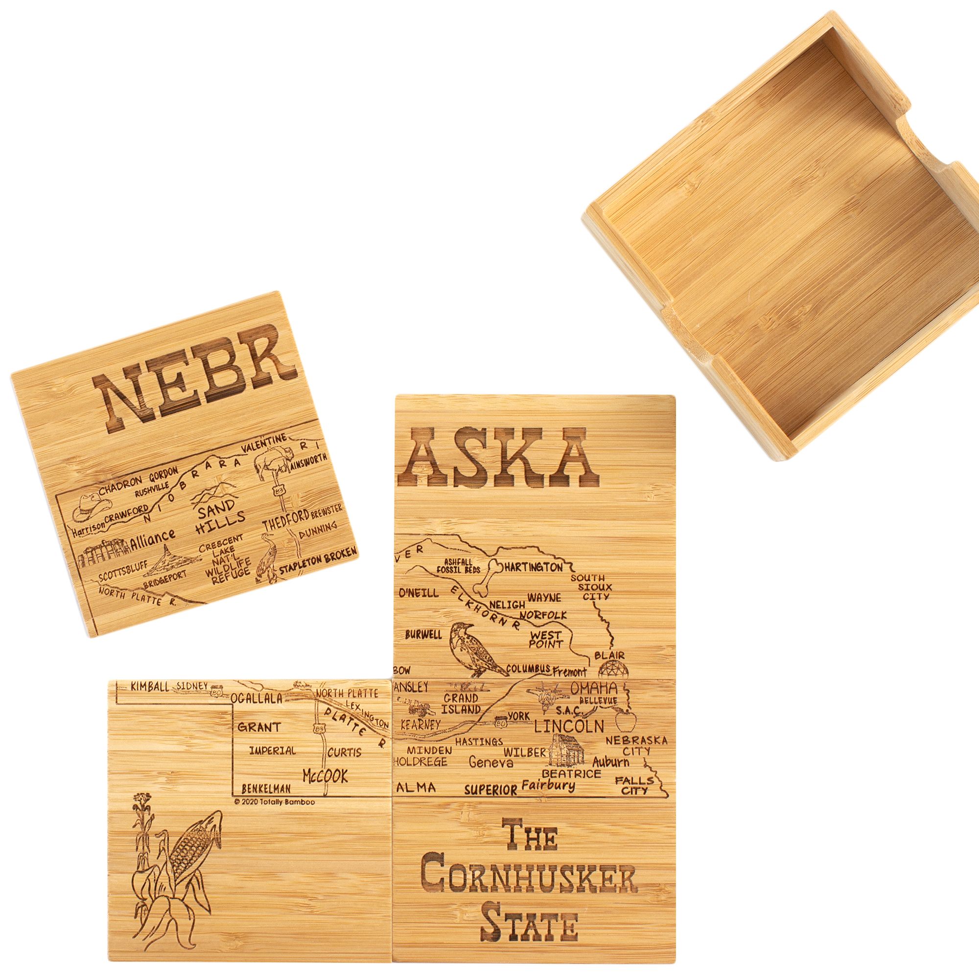 Nebraska Puzzle Coaster Set 1