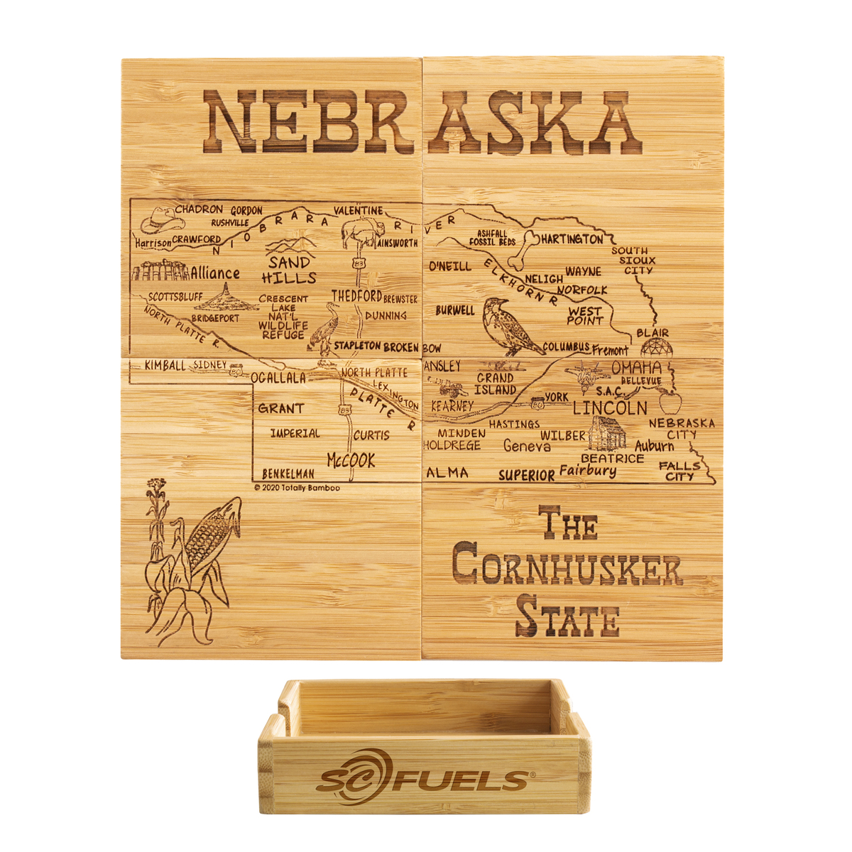 Nebraska Puzzle Coaster Set 1