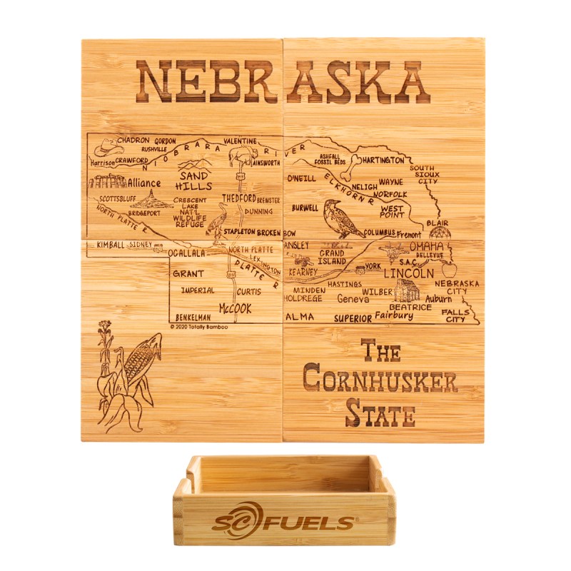 Nebraska Puzzle Coaster Set 1 Nebraska Puzzle Coaster Set 1