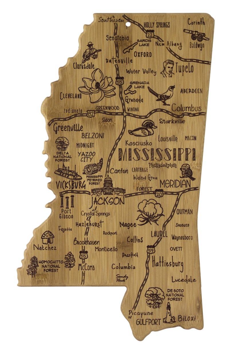 Destination Mississippi Cutting & Serving Board 1 Destination Mississippi Cutting & Serving Board 1