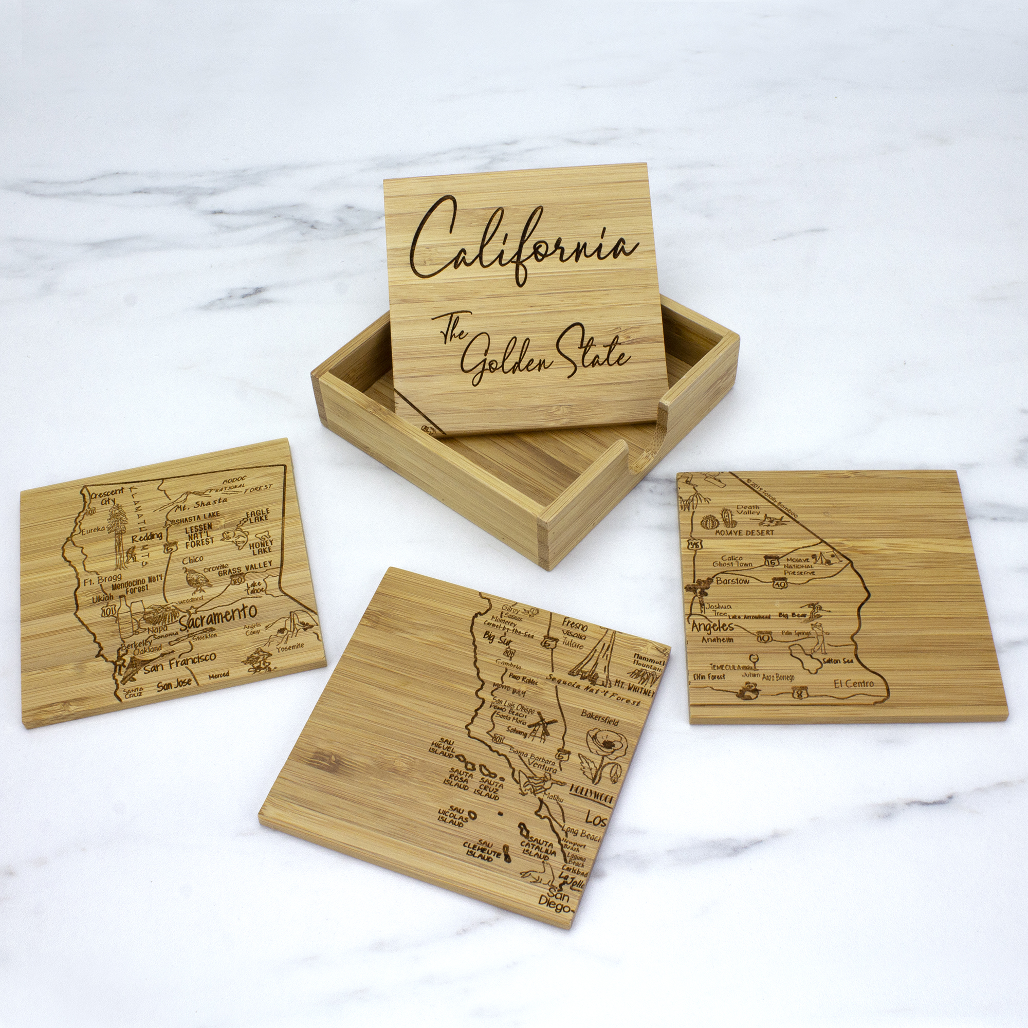 California Puzzle Coaster Set 1