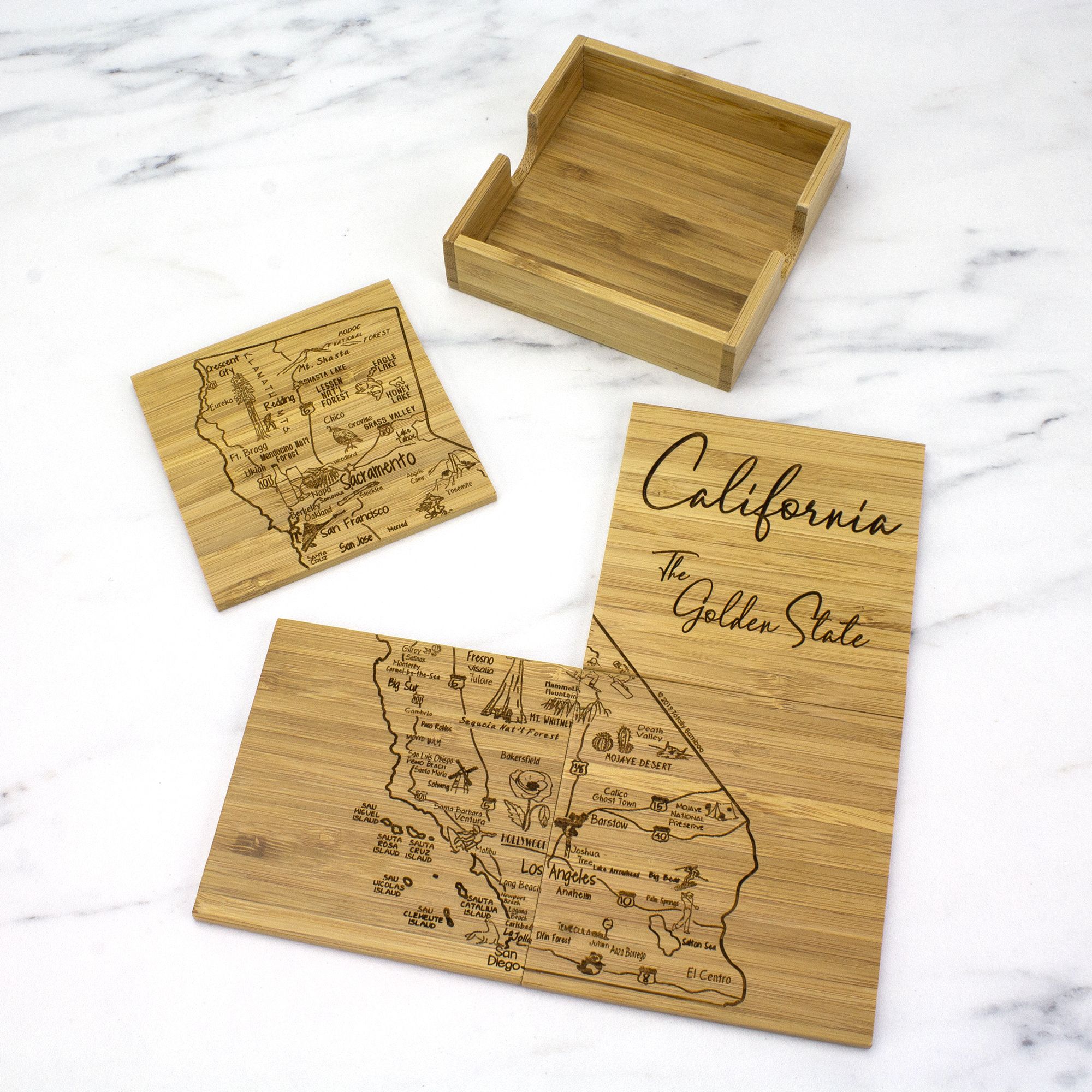 California Puzzle Coaster Set 1