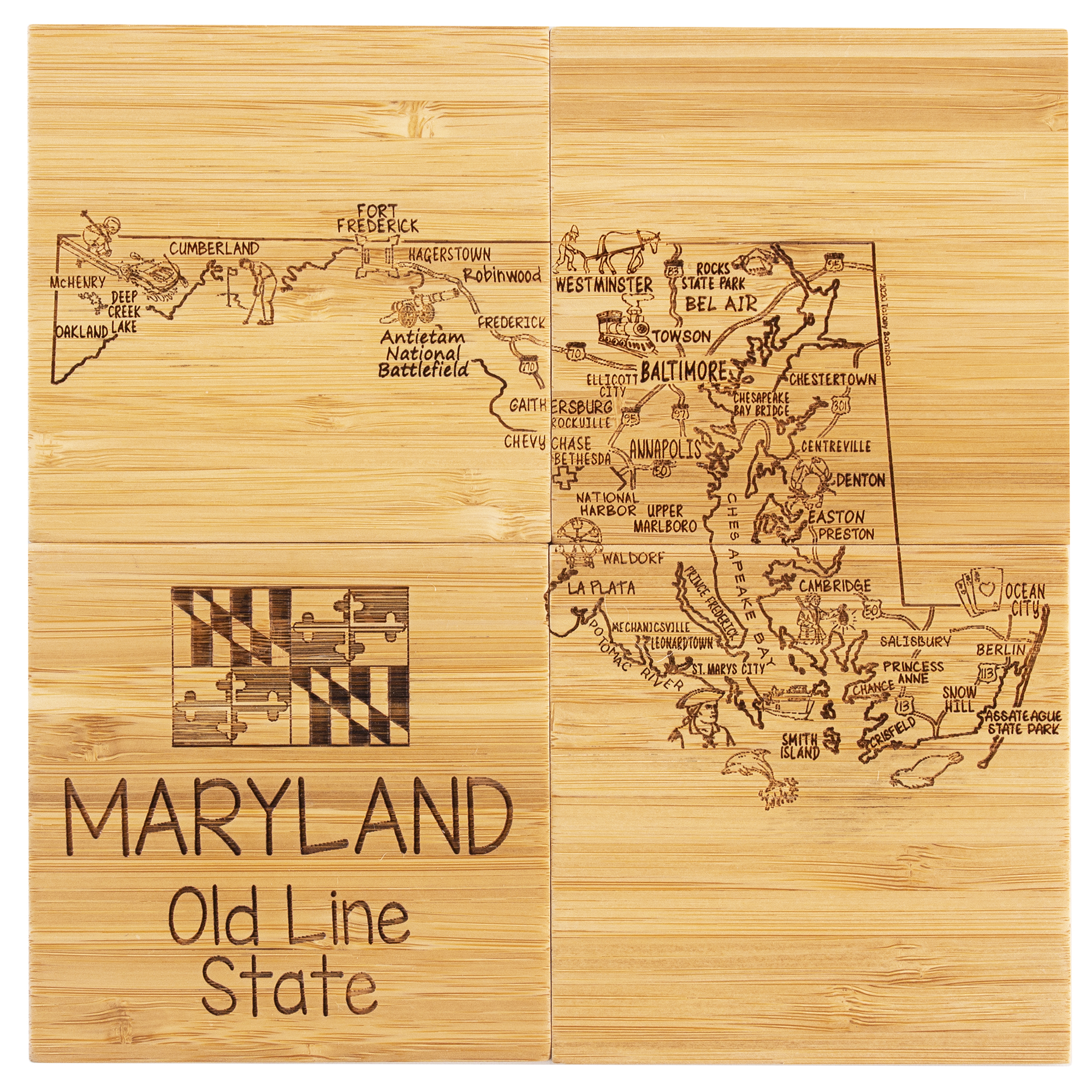 Maryland Puzzle Coaster Set 1