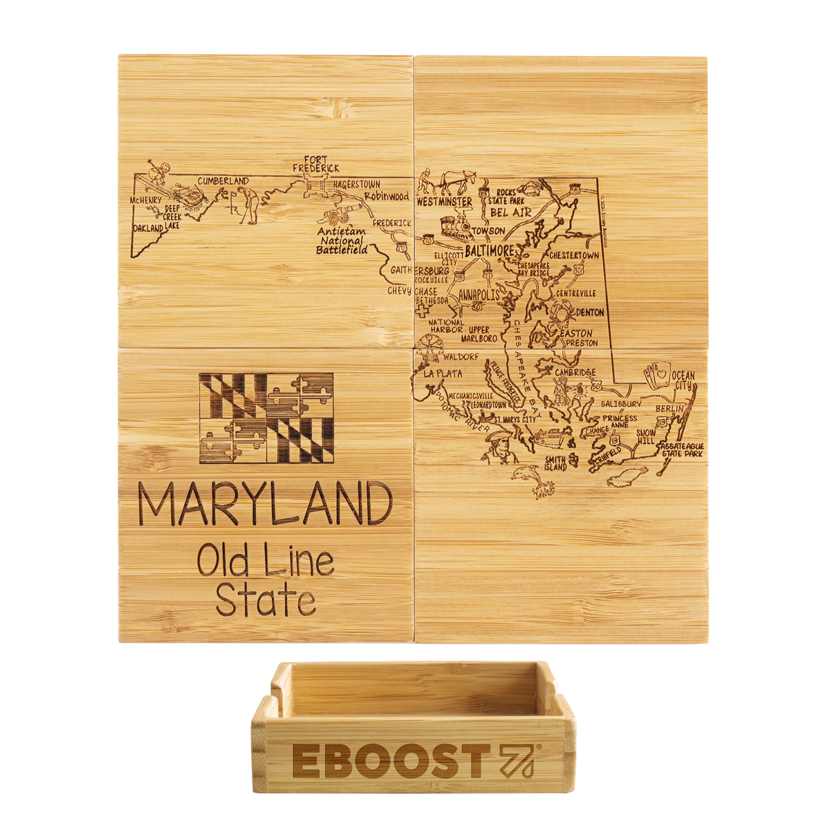 Maryland Puzzle Coaster Set 1