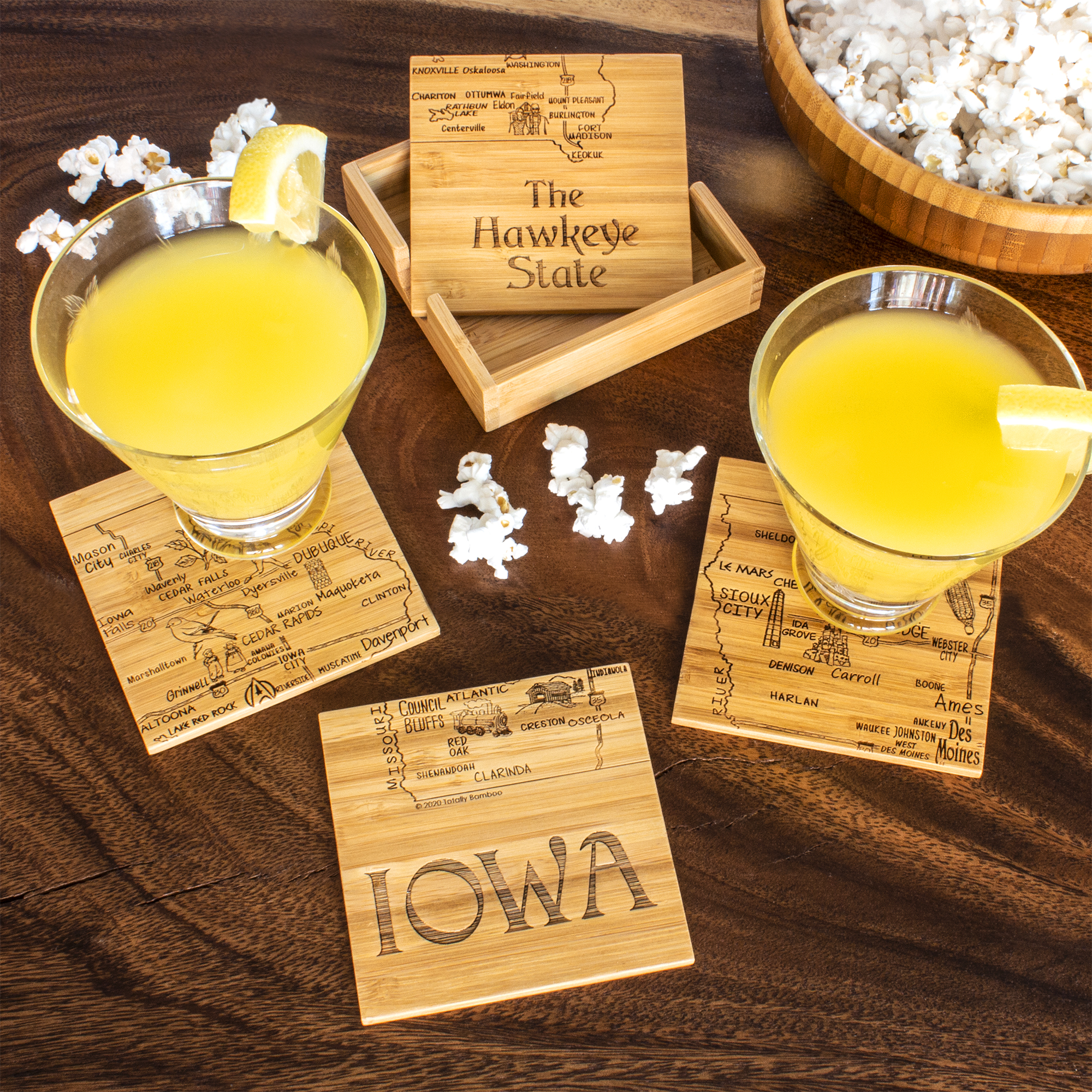 Iowa Puzzle Coaster Set 1