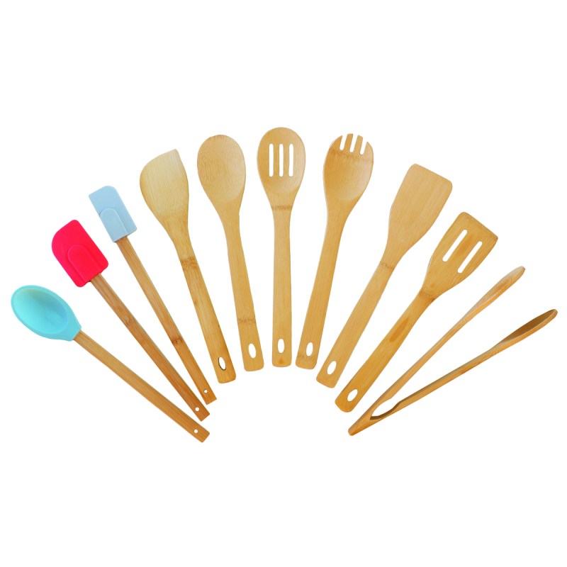 TB Home 10-Piece Bamboo Cooking Utensil Set 1 TB Home 10-Piece Bamboo Cooking Utensil Set 1