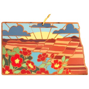 North Dakota State Shaped Serving & Cutting Board w/Artwork by Summer Stokes 2 North Dakota State Shaped Serving & Cutting Board w/Artwork by Summer Stokes 2