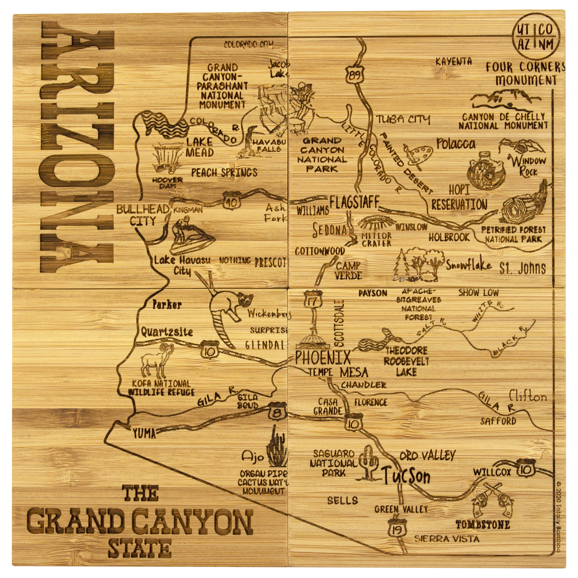 Arizona Puzzle Coaster Set 1
