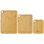 3Pc Bamboo Cutting & Serving Board Set with hanging holes 1 3Pc Bamboo Cutting & Serving Board Set with hanging holes 1
