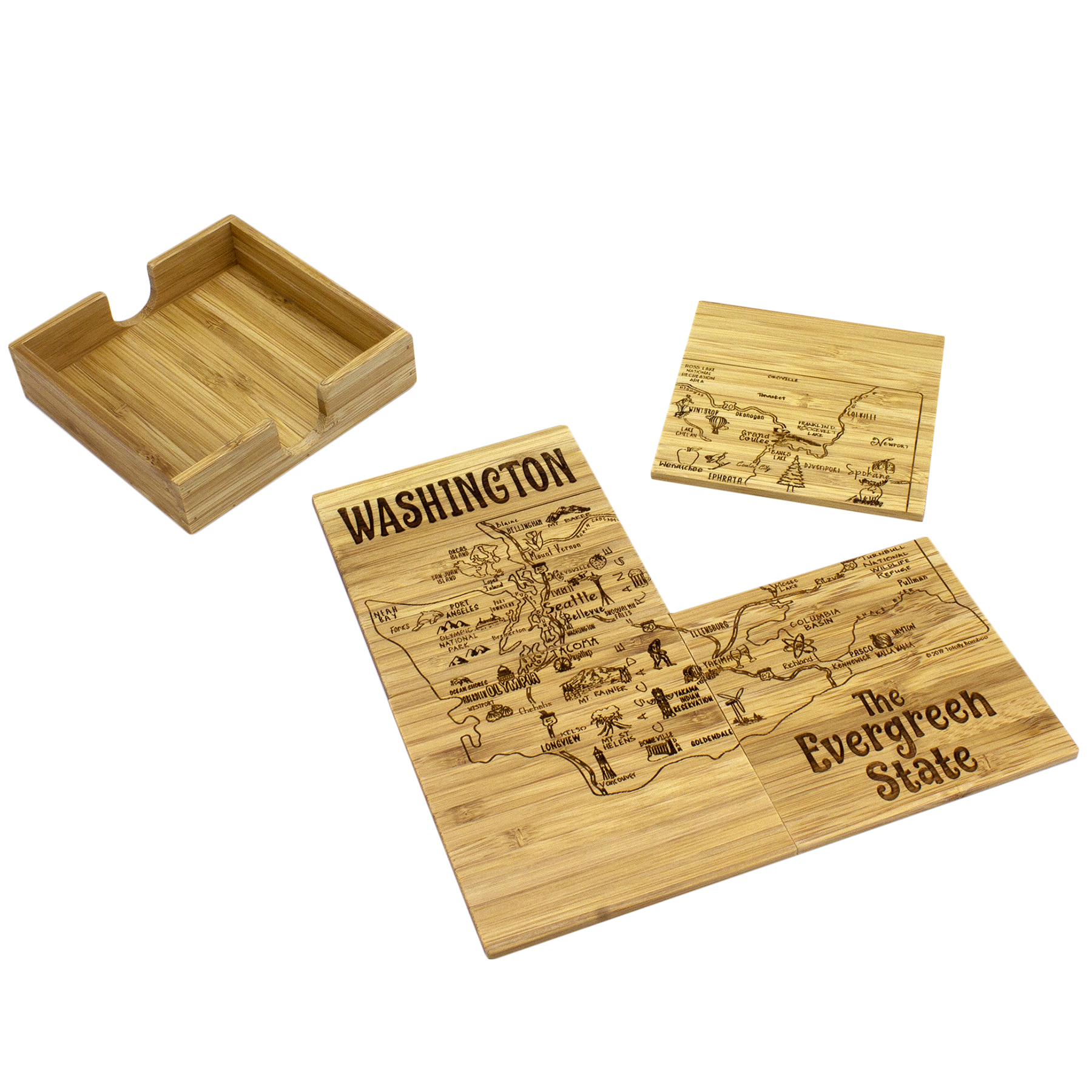 Washington Puzzle Coaster Set 1