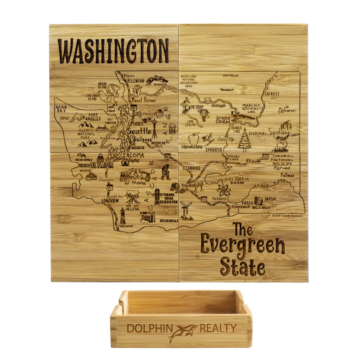 Washington Puzzle Coaster Set 1