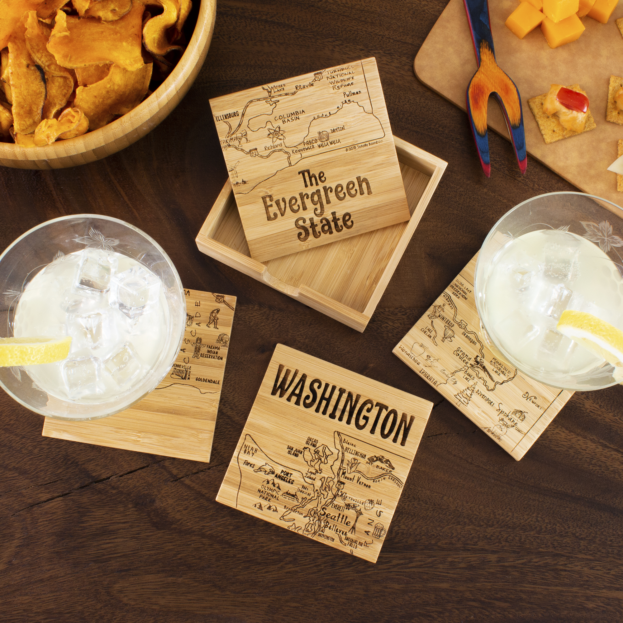 Washington Puzzle Coaster Set 1