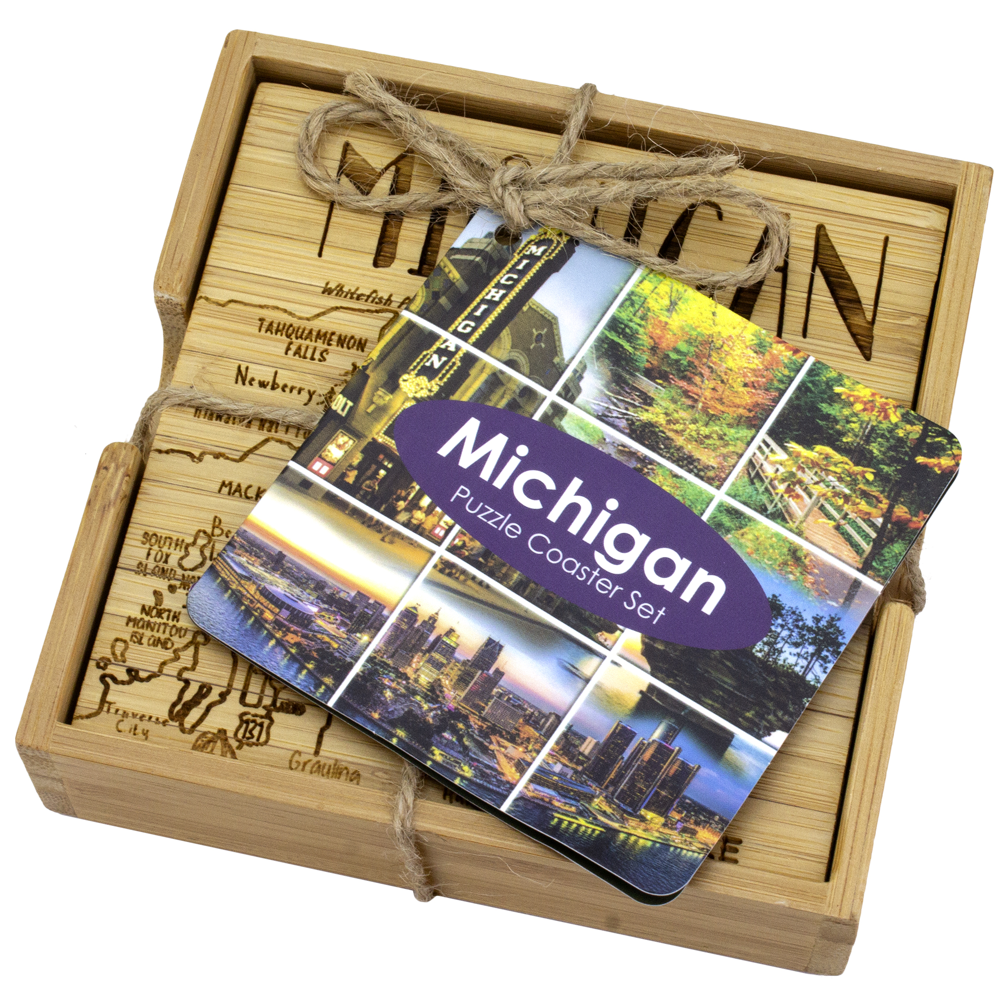 Michigan Puzzle Coaster Set 1
