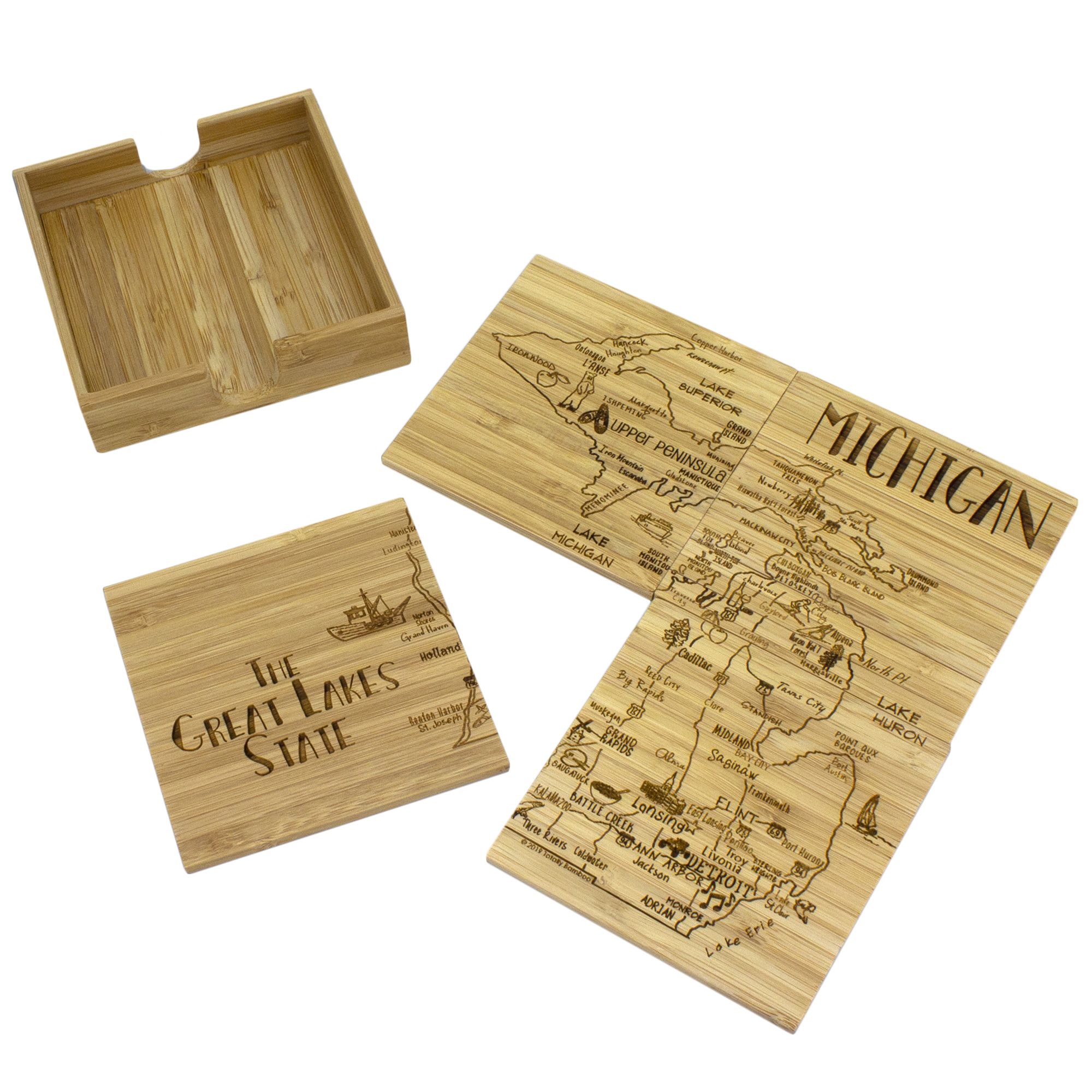 Michigan Puzzle Coaster Set 1