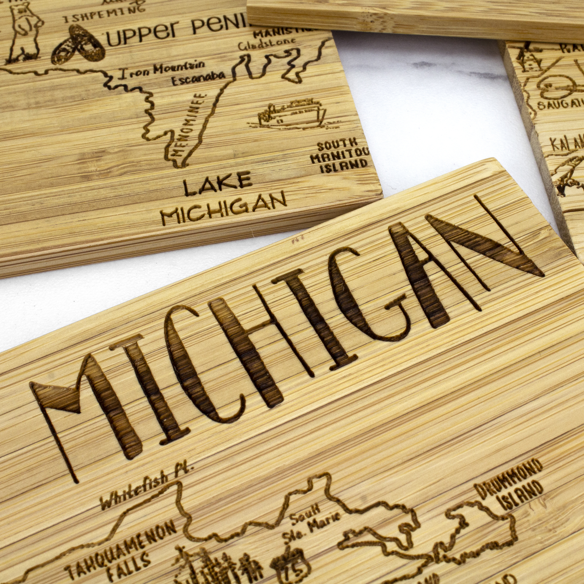 Michigan Puzzle Coaster Set 1