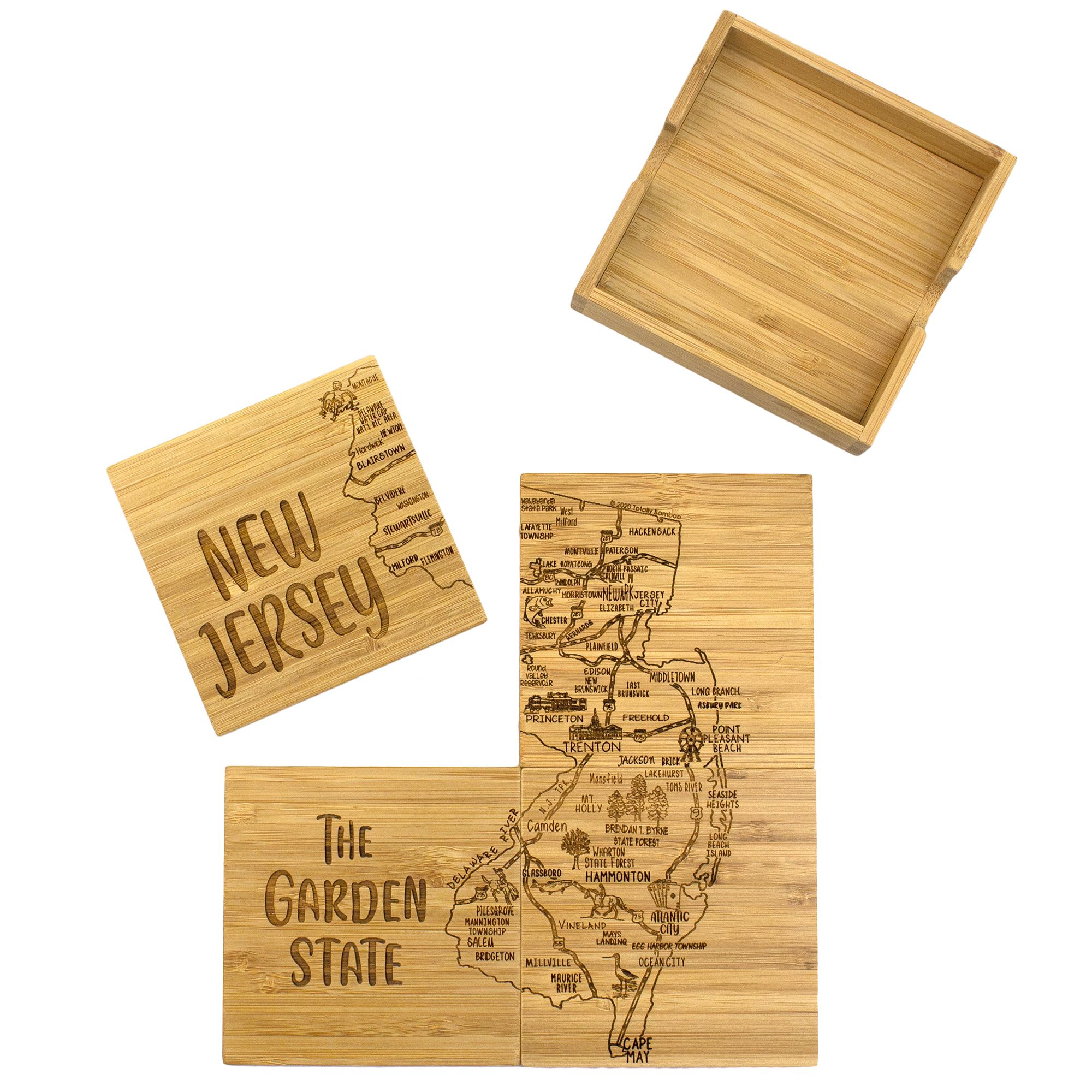 New Jersey Puzzle Coaster Set 1