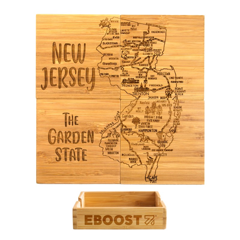 New Jersey Puzzle Coaster Set 1 New Jersey Puzzle Coaster Set 1