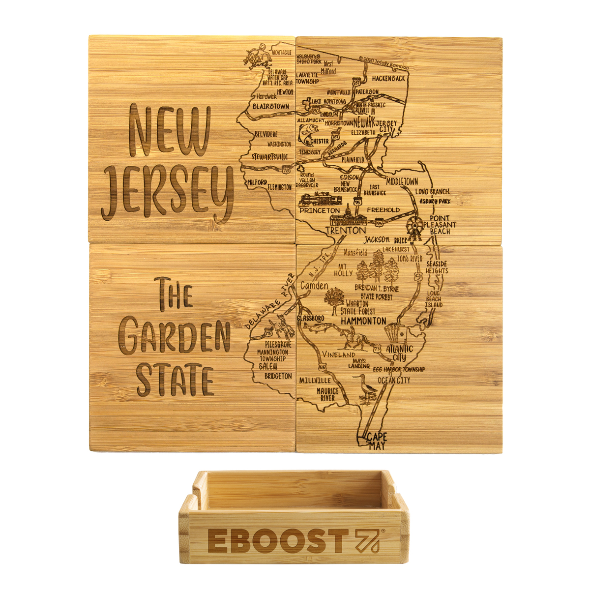 New Jersey Puzzle Coaster Set 1