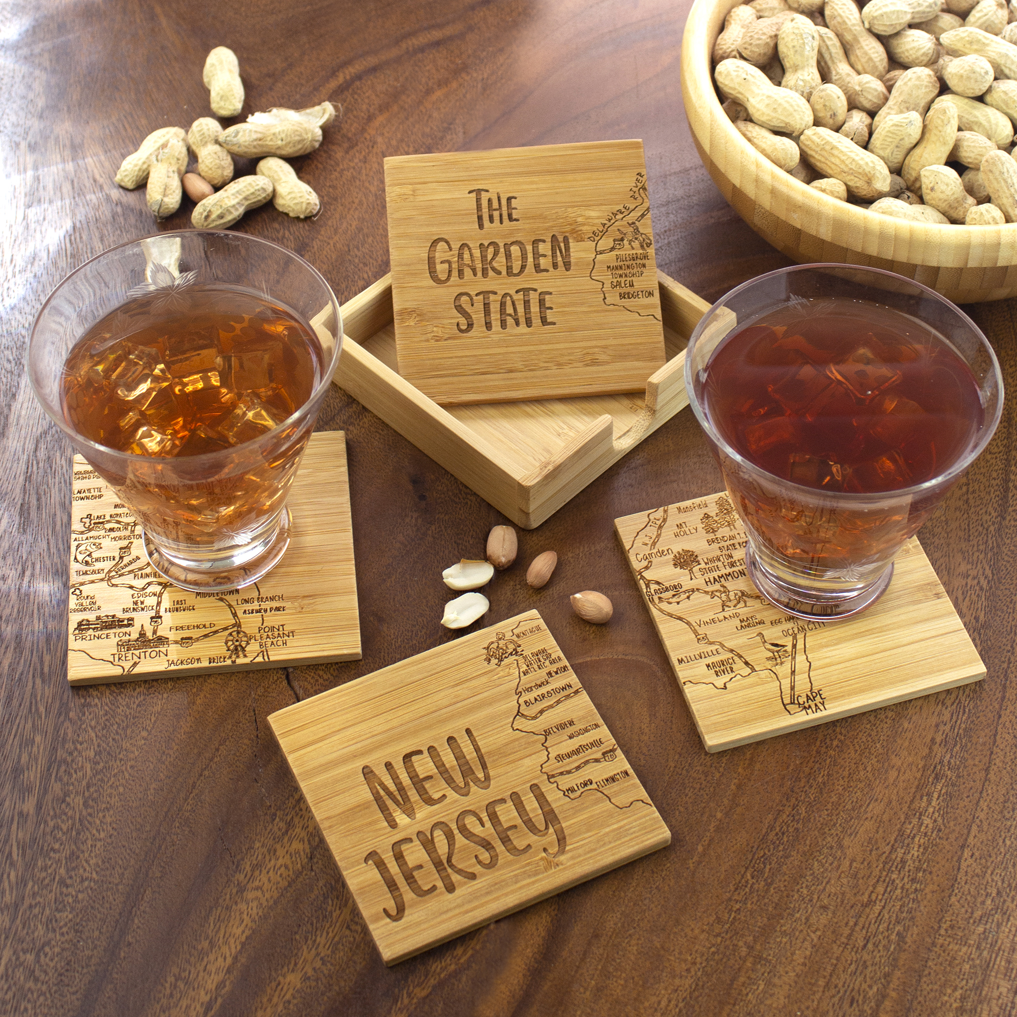 New Jersey Puzzle Coaster Set 1