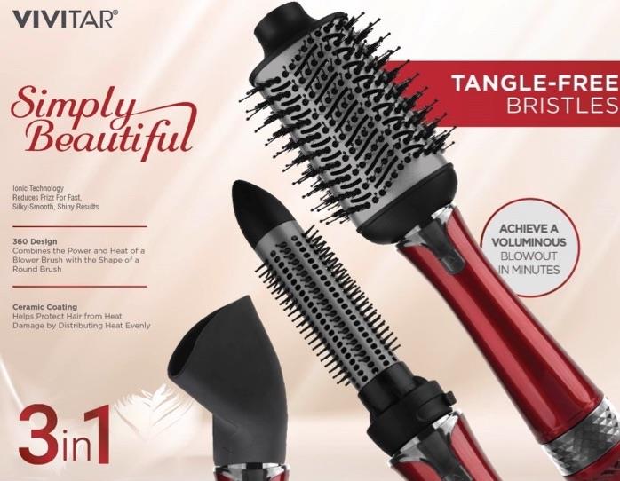 Pro Salon Hair Vivitar Volumizing Hair Brush Vivitar Heated