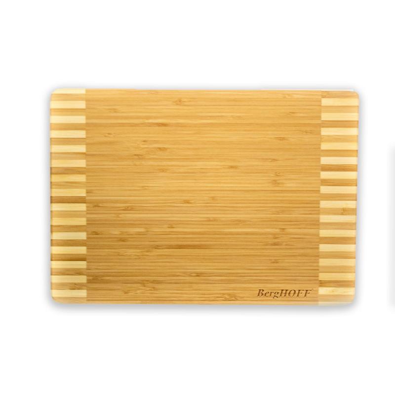 BergHoff Bamboo Rectangular Cutting Board, Two-Tone Stripe, 13X9X0.6" 2 BergHoff Bamboo Rectangular Cutting Board, Two-Tone Stripe, 13X9X0.6" 2