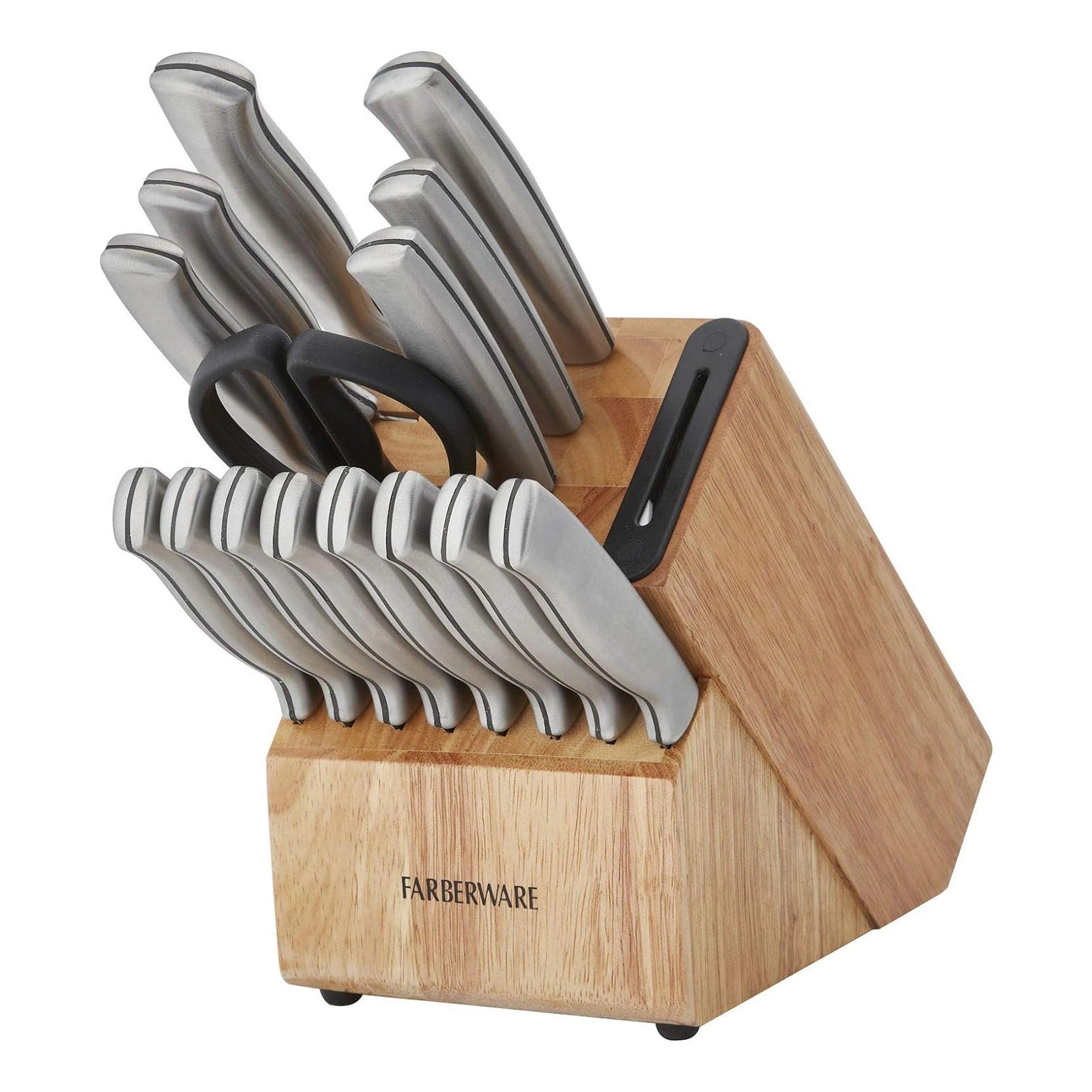 Farberware 16Pc Edgekeeper Self-Sharpening Knife Block Set Natural 2 Farberware 16Pc Edgekeeper Self-Sharpening Knife Block Set Natural 2