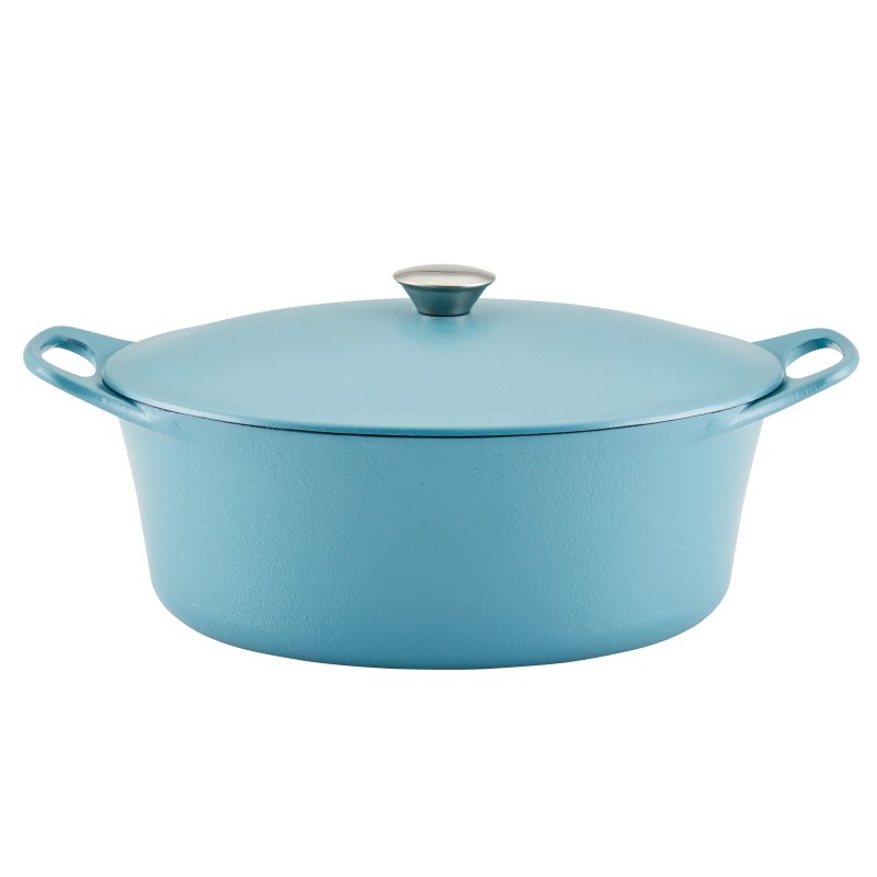 Rachael Ray 6.5Qt Premium Rust Resistant Cast Iron Dutch Oven Agave Blue 2 Rachael Ray 6.5Qt Premium Rust Resistant Cast Iron Dutch Oven Agave Blue 2